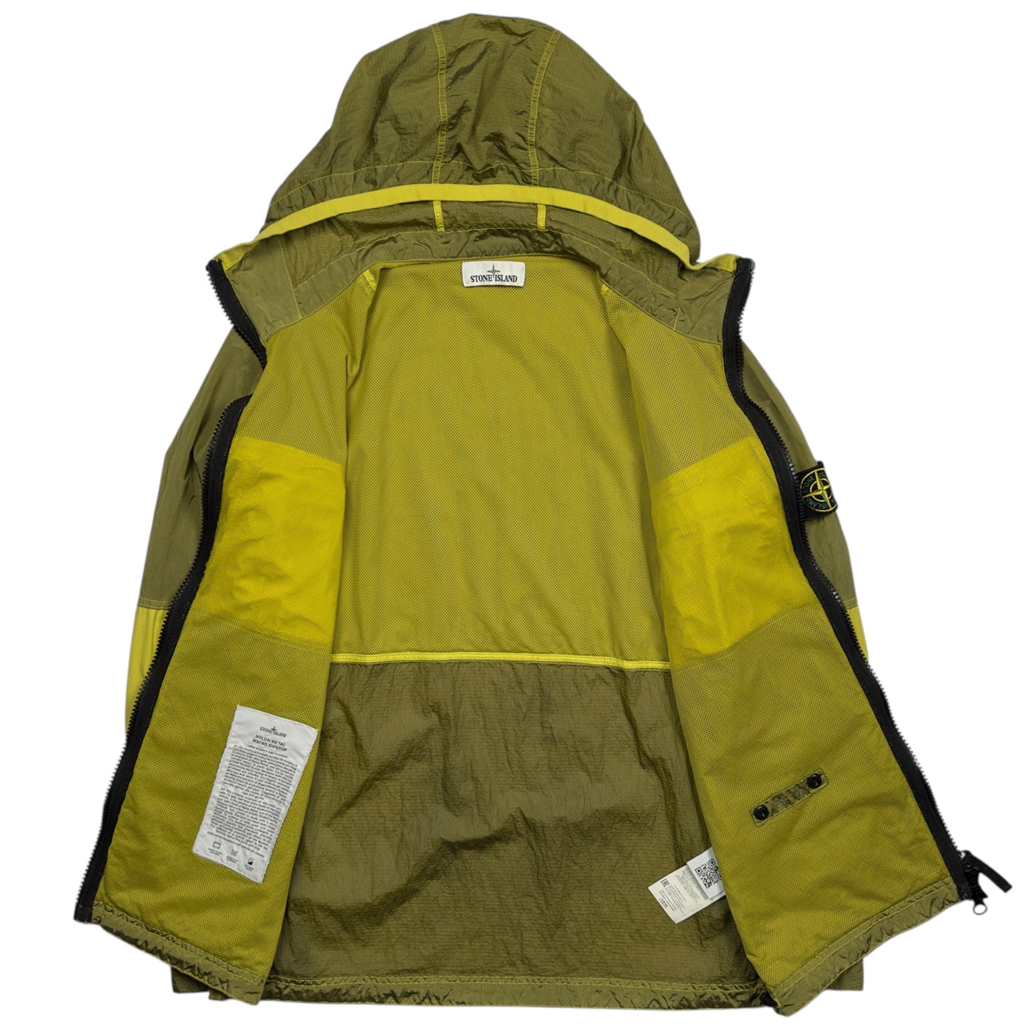 S/S 19 Stone Island Nylon Metal Watro Ripstop Windbreaker Jacket - Yellow