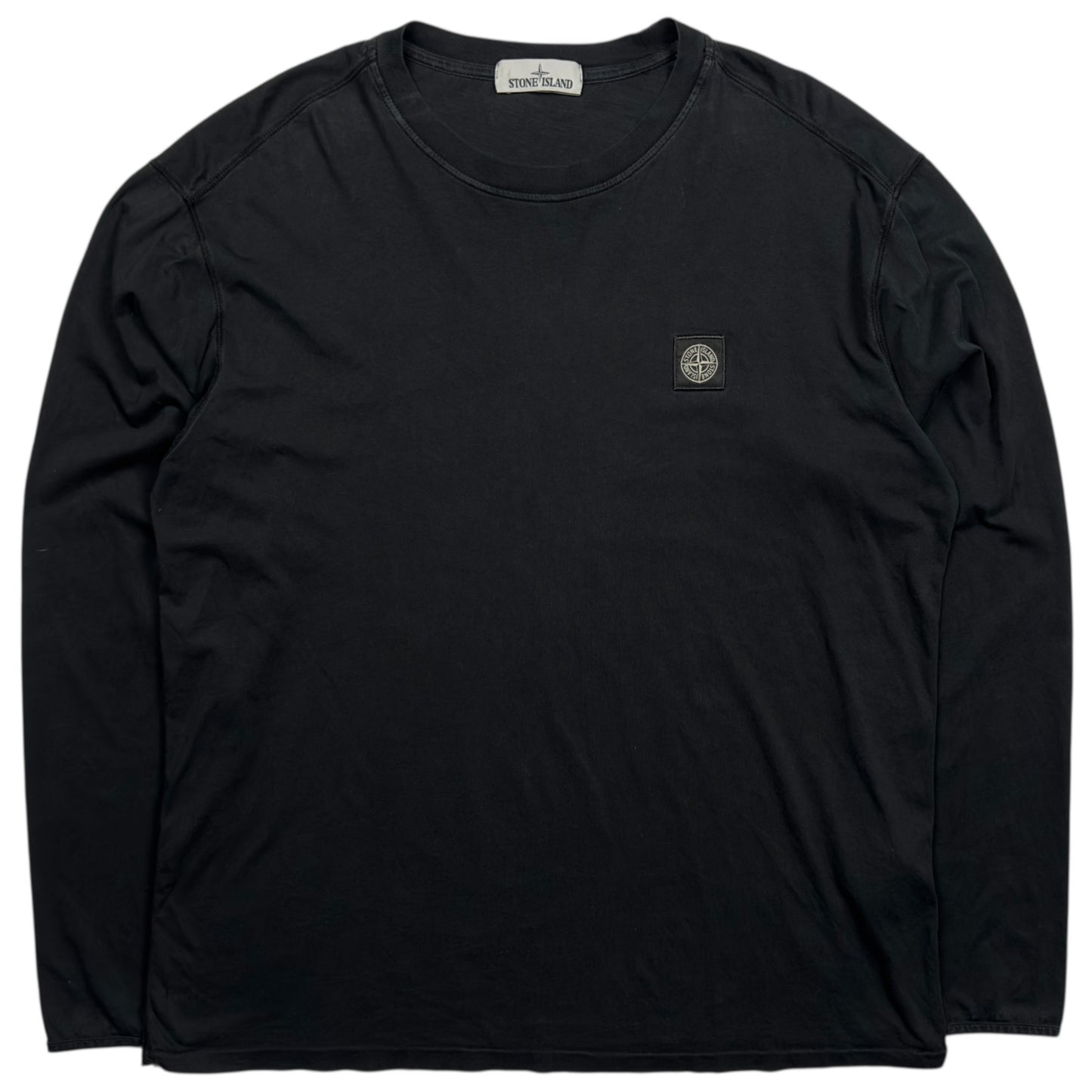 S/S 17 Stone Island Long Sleeve Patch T-Shirt - Black