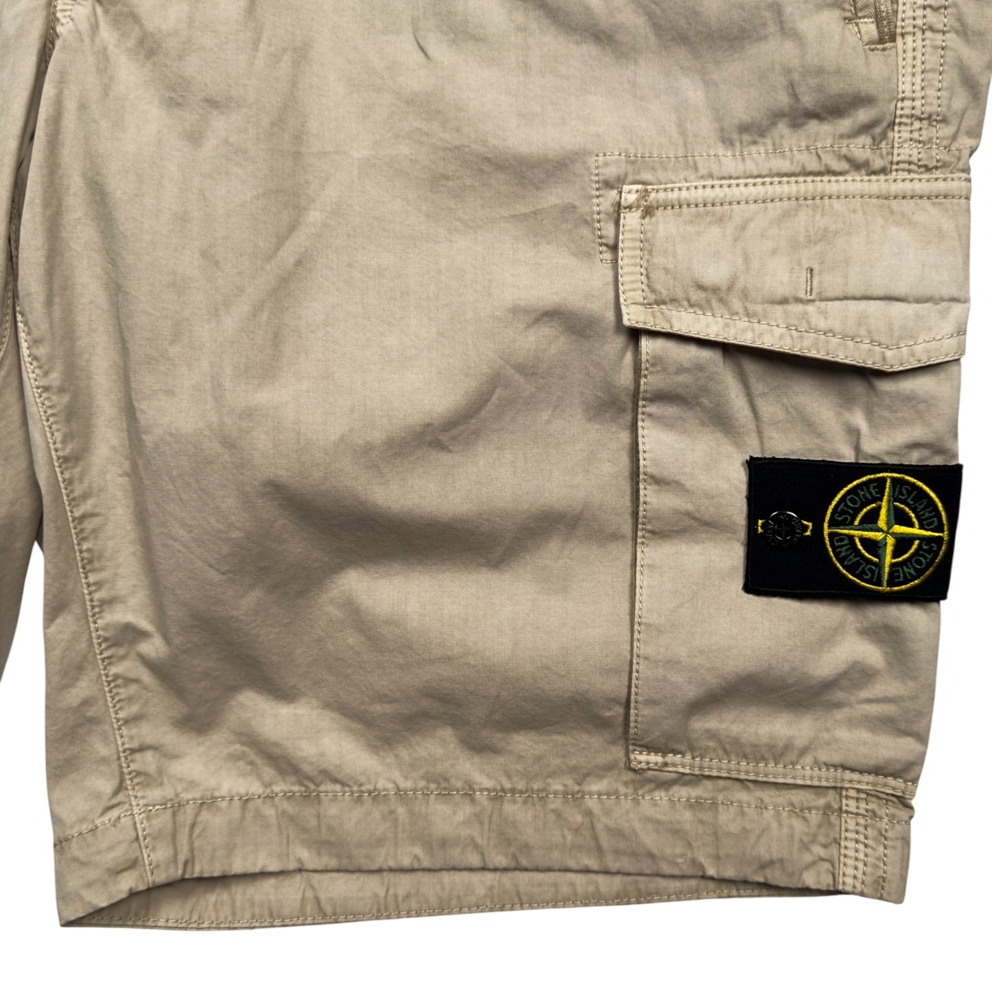 S/S 16 Stone Island Slim Fit Cargo Shorts - Light Beige