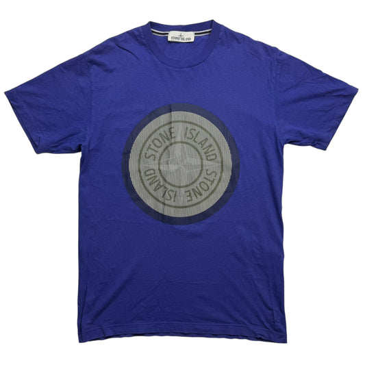 A/W 21 Stone Island 'Lenticular Two' Rubber 3D Logo T-Shirt