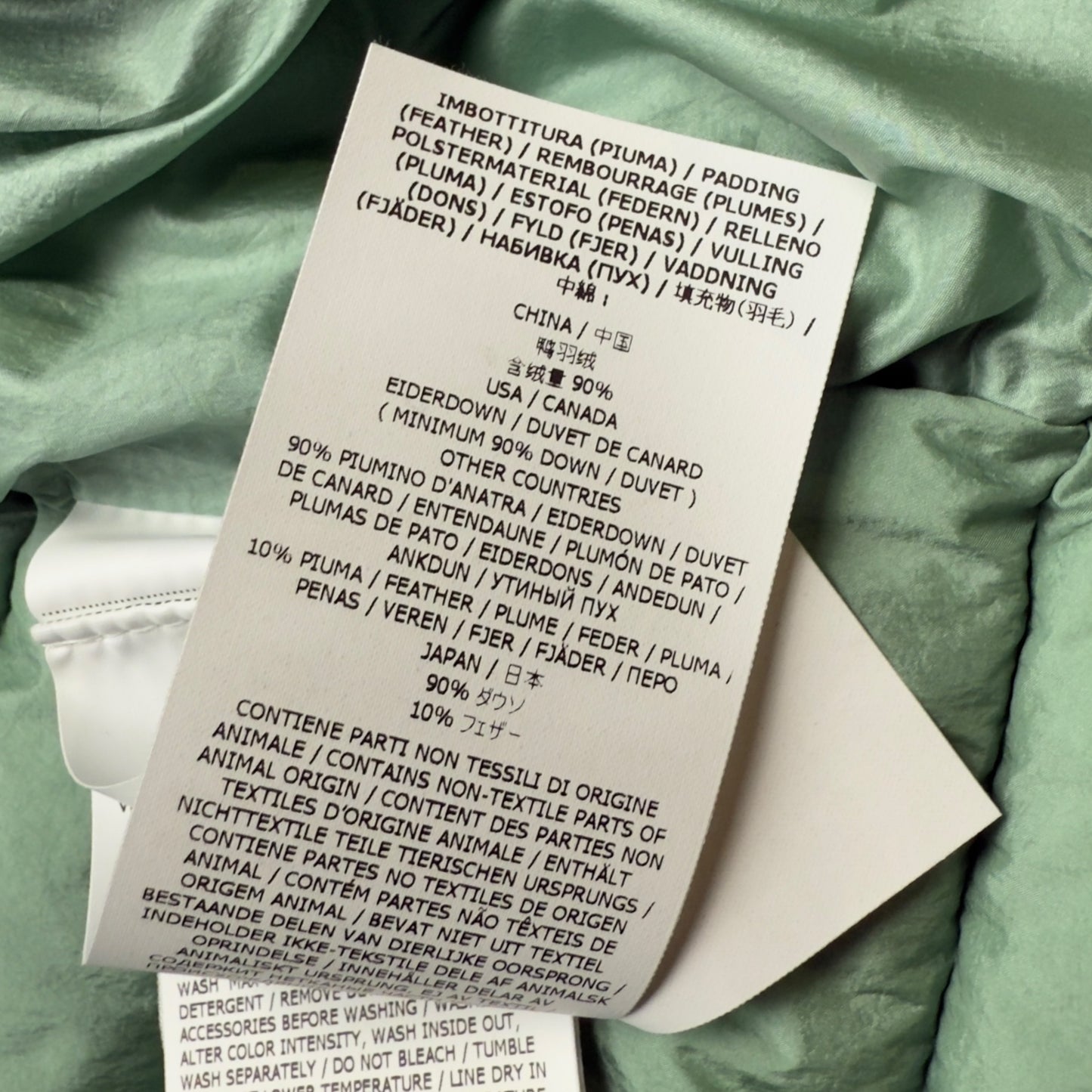 A/W 22 Stone Island Loom Woven Chambers R-Nylon Down TC Puffer Jacket - Sage Green