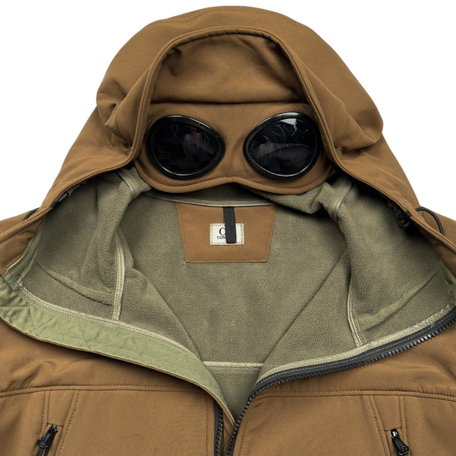 C.P. Company Soft Shell Goggle Jacket - Brown