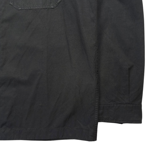 S/S 23 Stone Island Cupro Cotton Twill Overshirt - Black
