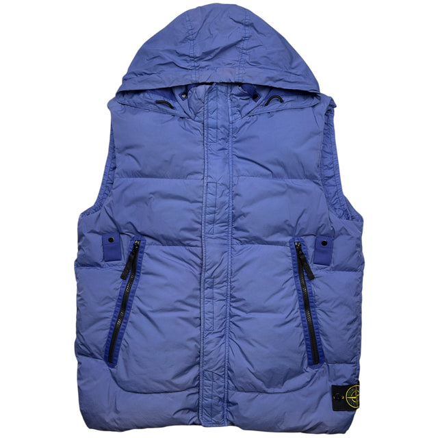 A/W 21 Stone Island Crinkle Reps R NY Down Gilet - Blue