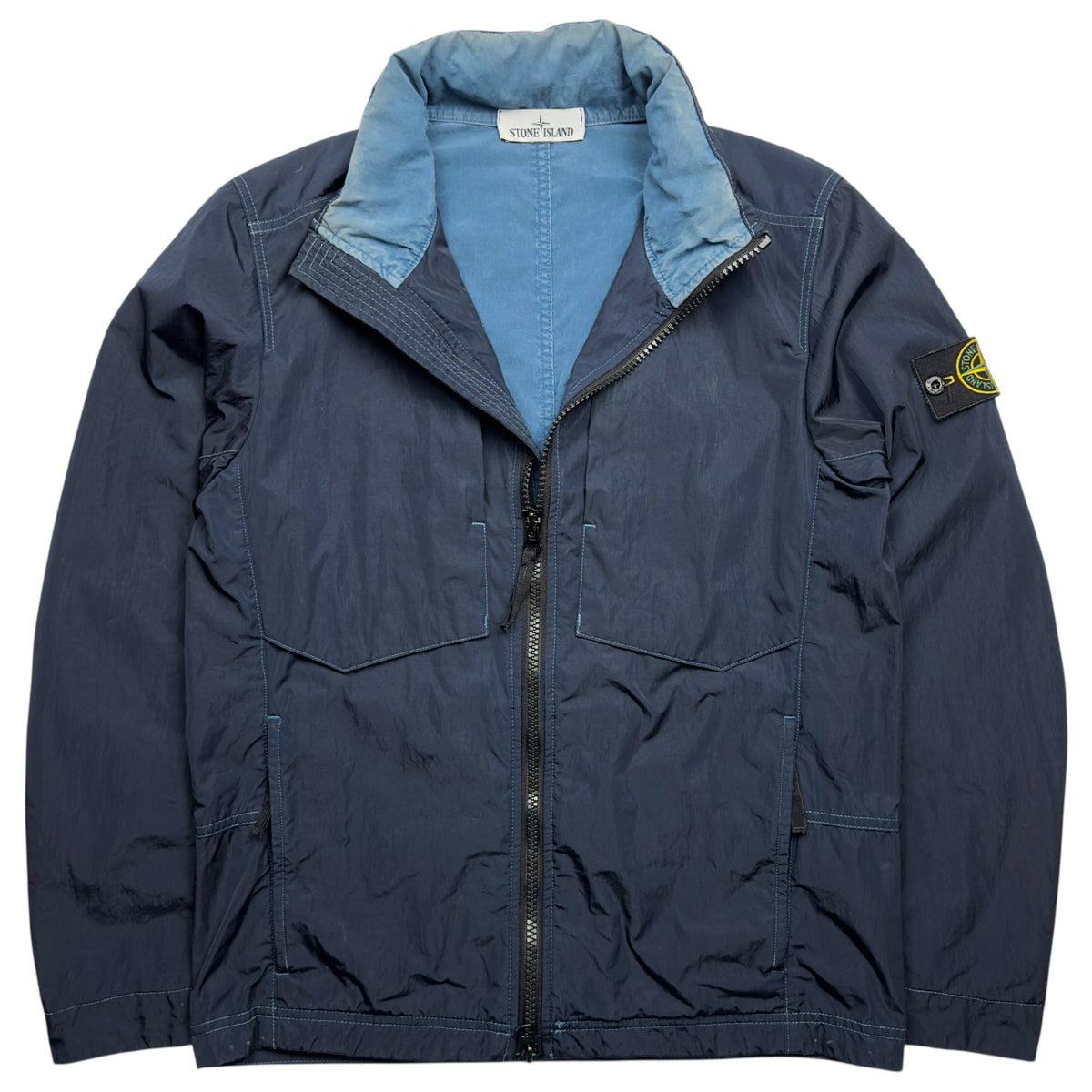 A/W 17 Stone Island Nylon Metal Flock Jacket - Navy