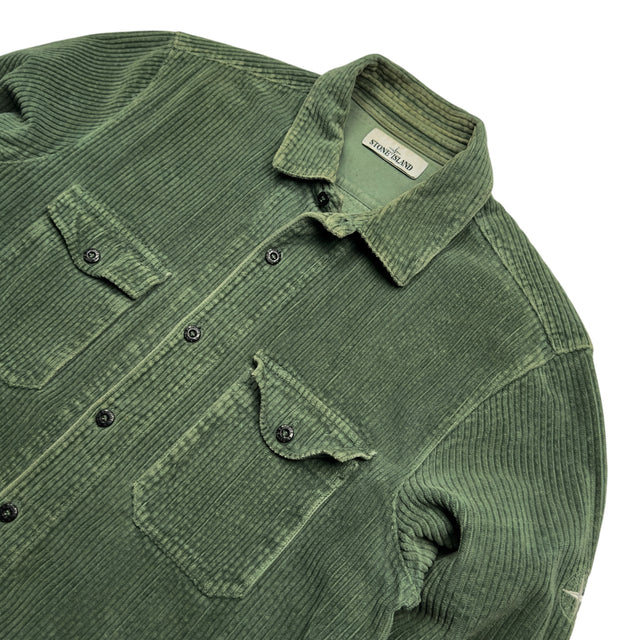 A/W 20 Stone Island Corduroy 2 Pocket Overshirt - Green