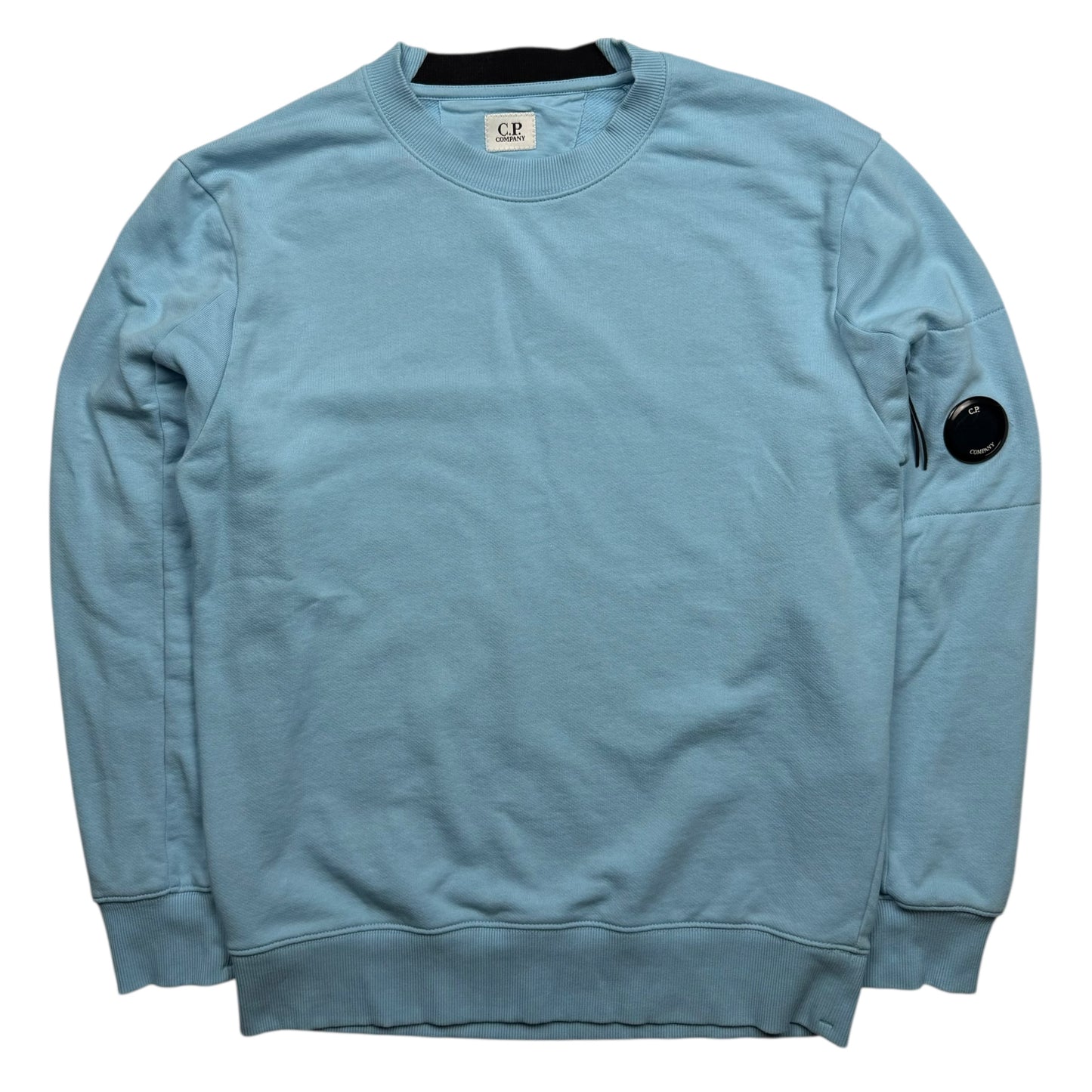 C.P. Company Diagonal Raised Fleece Crewneck Sweater - Baby Blue