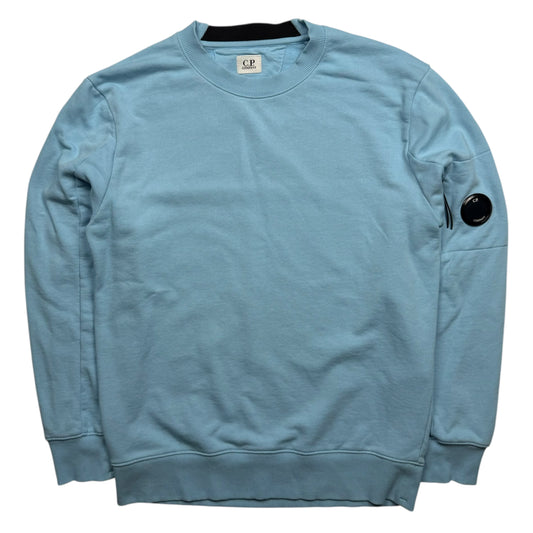 C.P. Company Diagonal Raised Fleece Crewneck Sweater - Baby Blue
