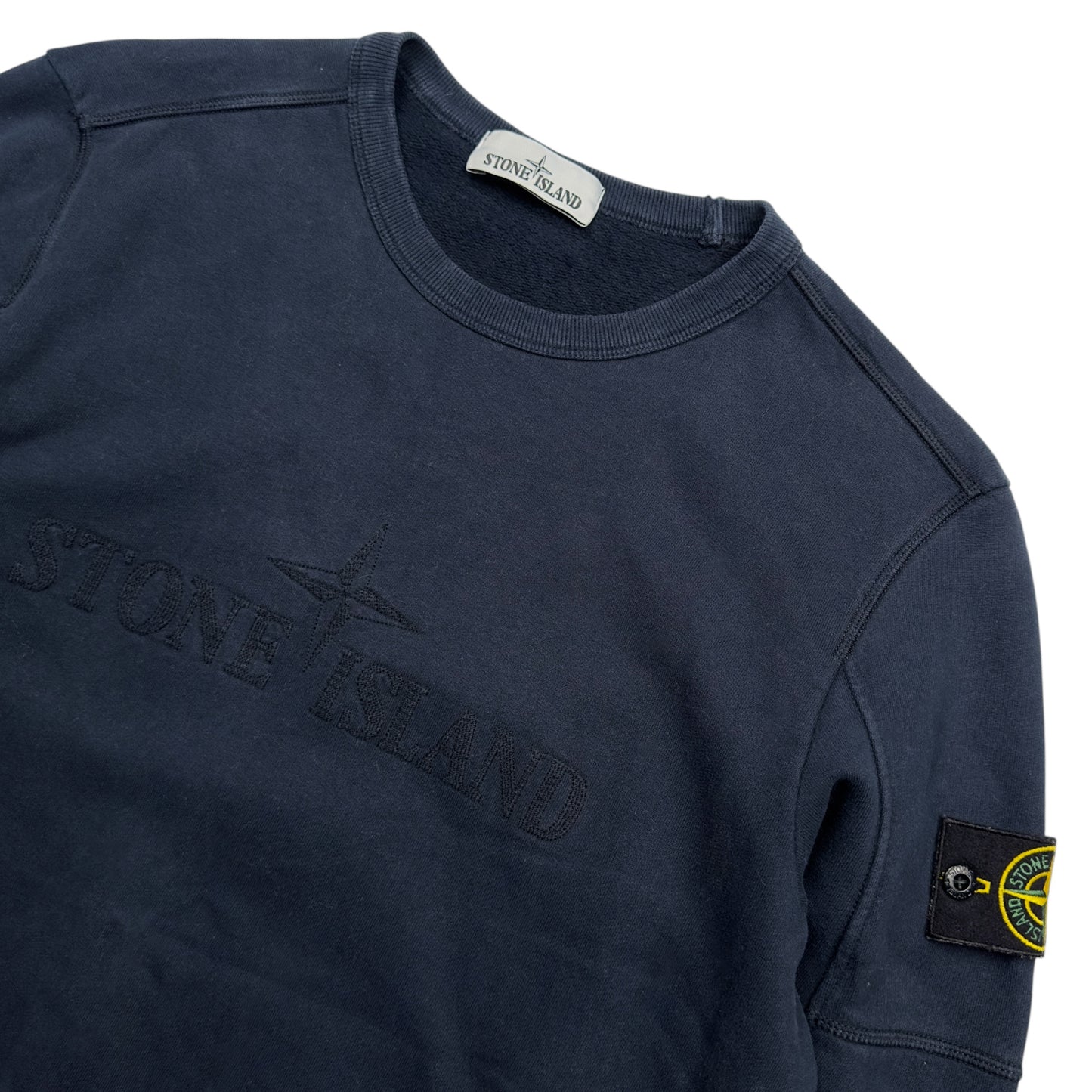 A/W 18 Stone Island Embroidered Logo Sweater - Navy