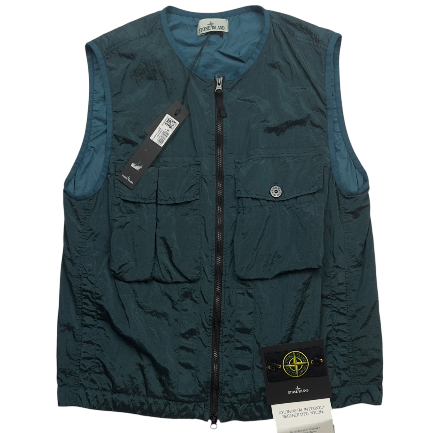 S/S 23 Stone Island Nylon Metal Watro ECONYL Vest - Dark Green