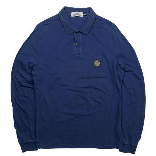 Stone Island Long Sleeve Polo Shirt - Navy