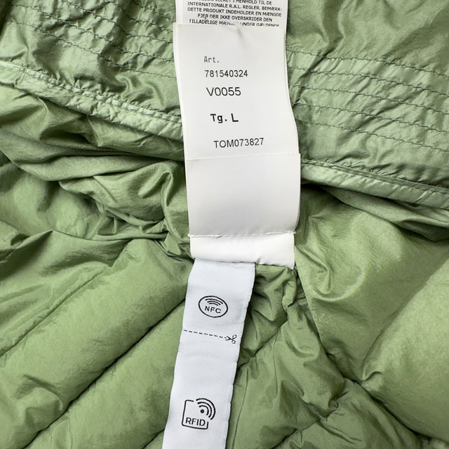 S/S 23 Stone Island Loom Woven Chambers R-Nylon Down TC Puffer Jacket - Sage Green