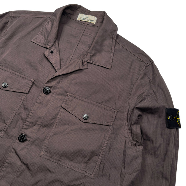 S/S 19 Stone Island Cotton Ripstop Multipocket Overshirt - Dark Brown