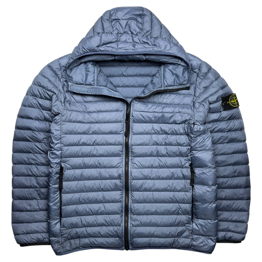 A/W 22 Stone Island Loom Woven Chambers R-Nylon Down TC Puffer Jacket - Avio Blue