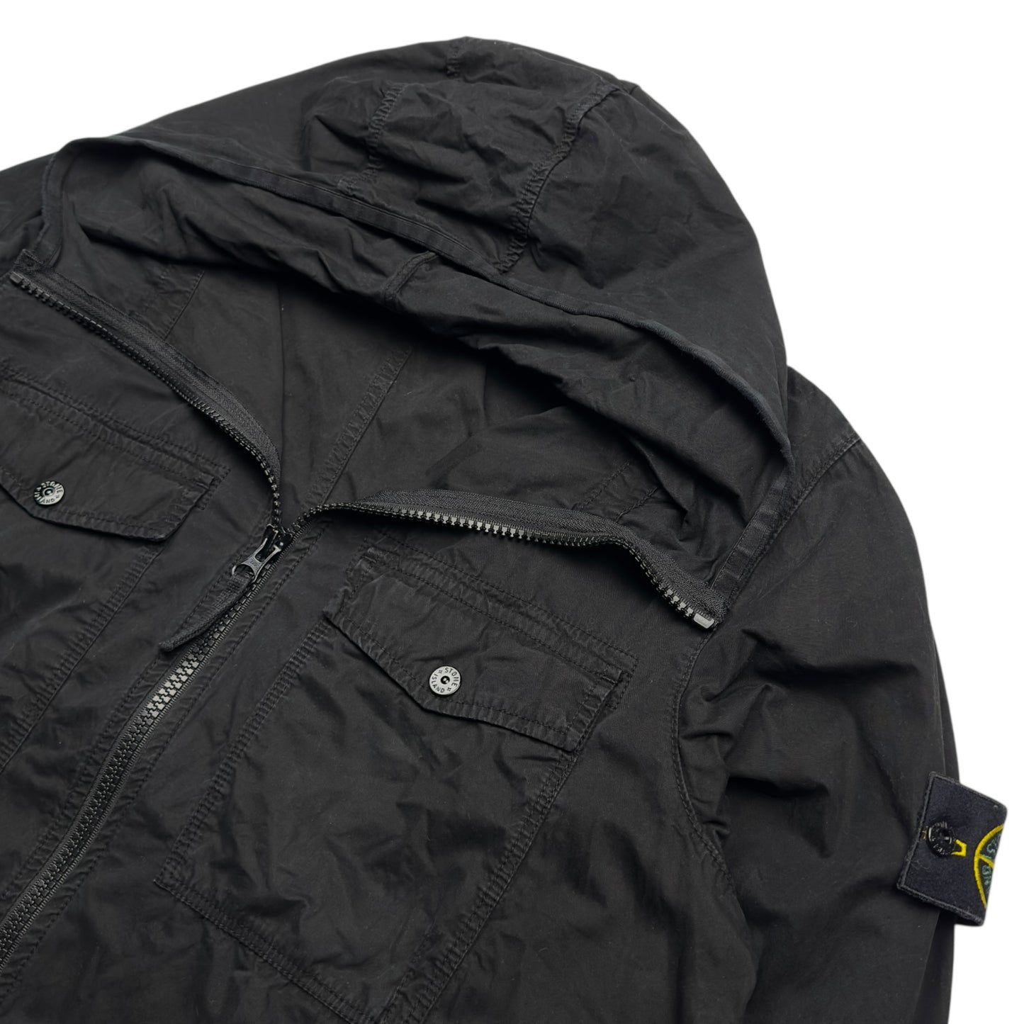 A/W 18 Stone Island Hooded Overshirt - Black