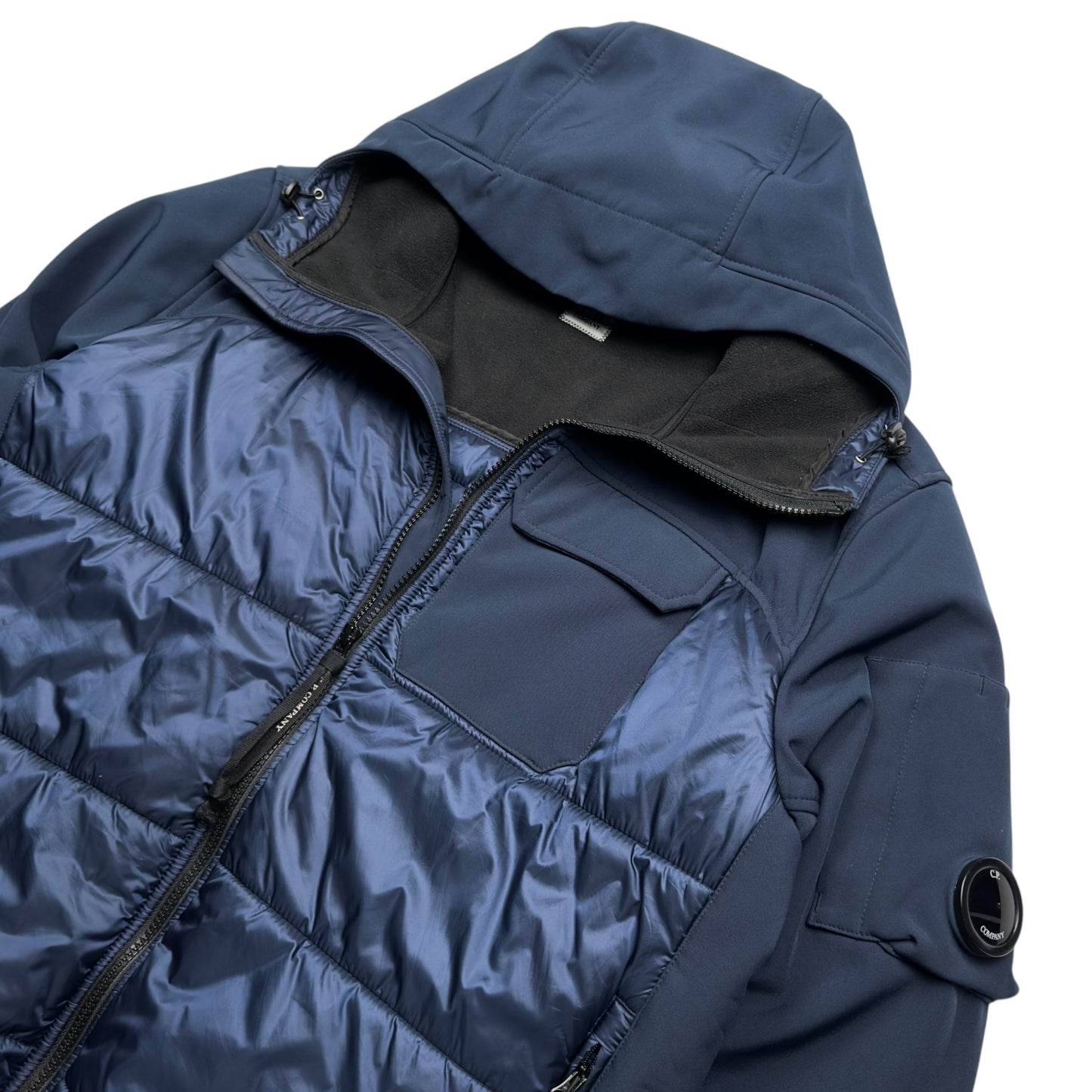 C.P. Company Soft Shell Padded Jacket - Navy