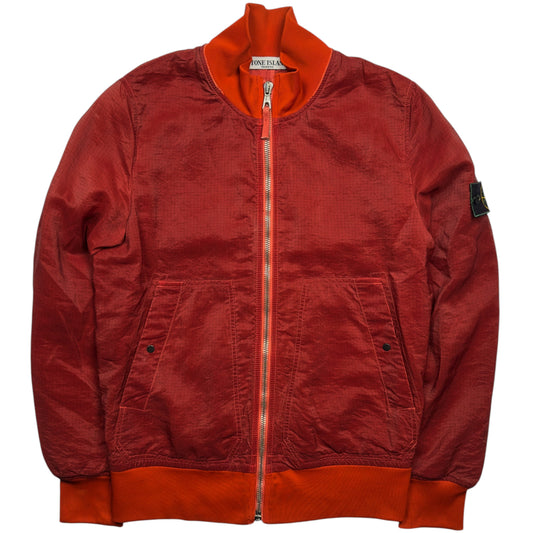 S/S 10 Stone Island Screen Carbon Silk Bomber Jacket