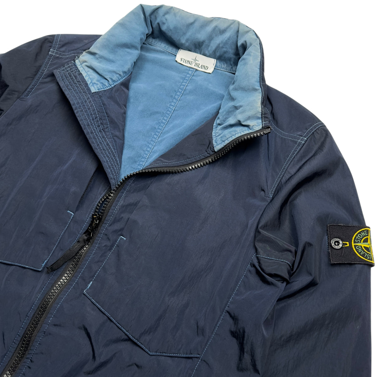 A/W 17 Stone Island Nylon Metal Flock Jacket - Navy