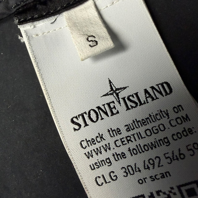 A/W 20 Stone Island David TC Parka Jacket with Knit Wool Lining & Shearling Hood - Black