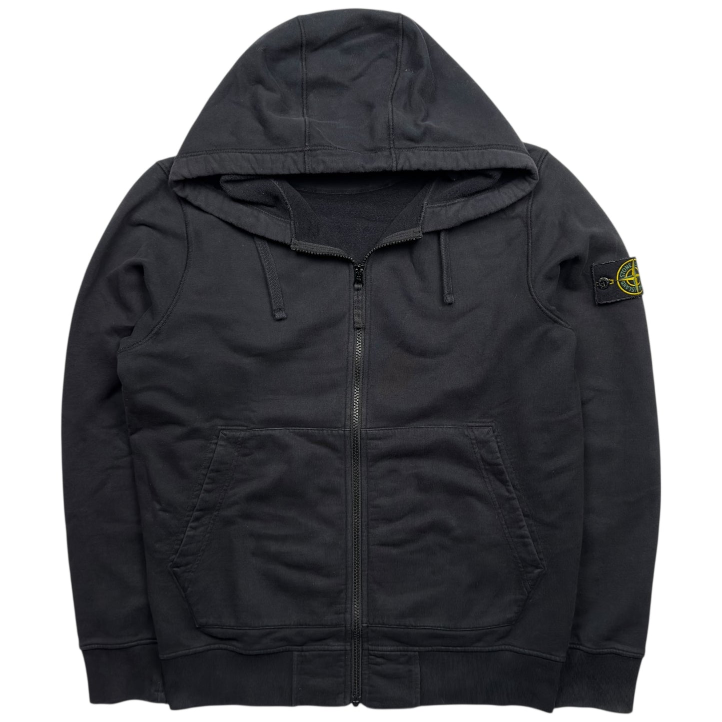 A/W 22 Stone Island Full Zip Hoodie - Black