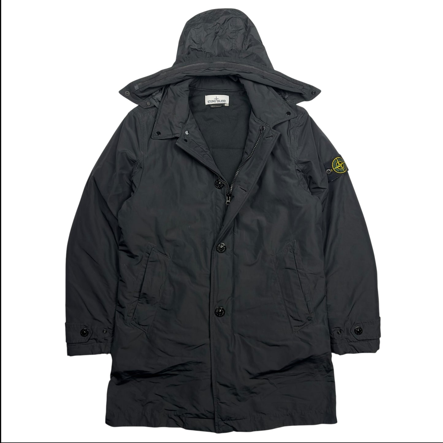 A/W 16 Stone Island Micro Reps with Primaloft Trench Coat - Black