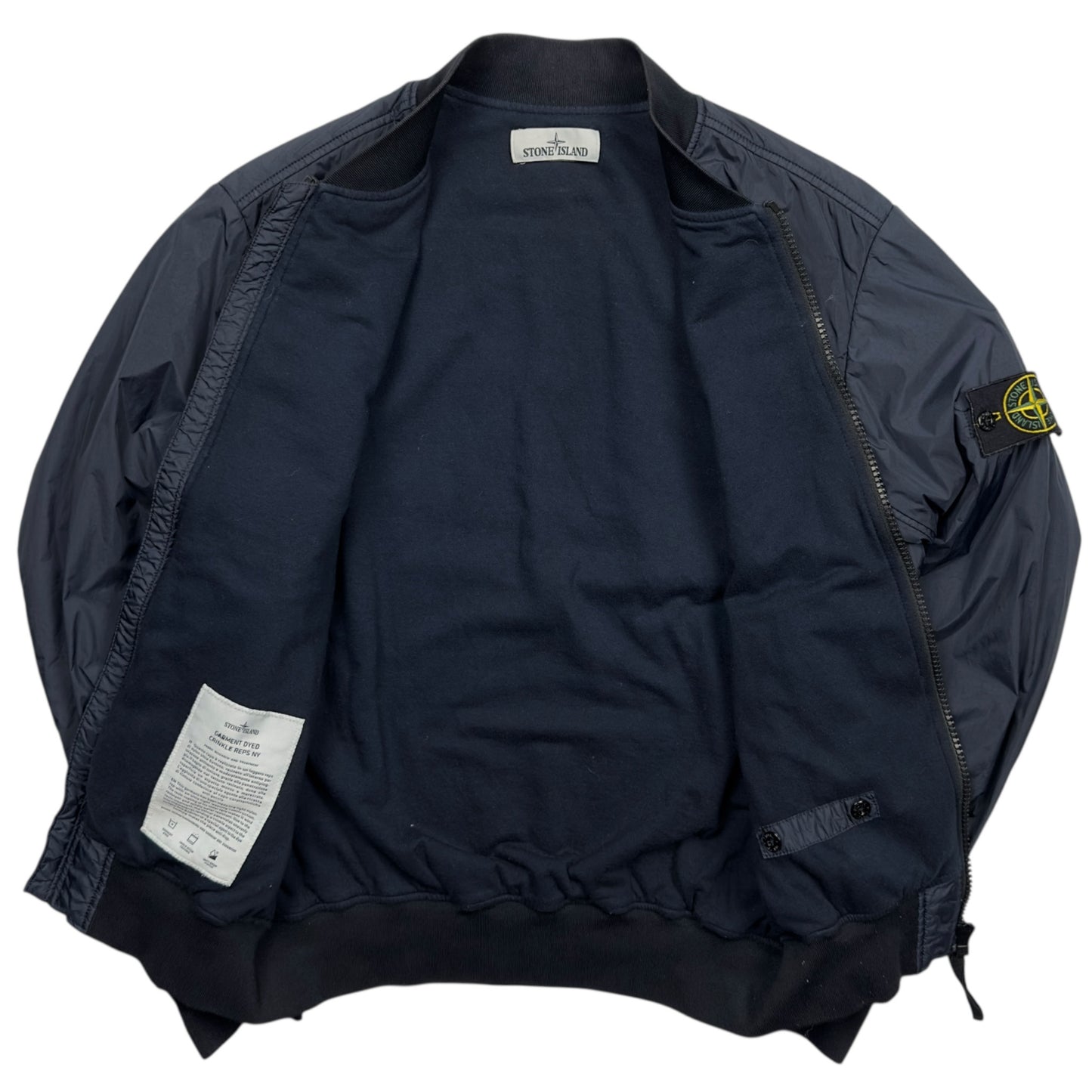 A/W 17 Stone Island Lined Crinkle Reps NY Bomber - Navy