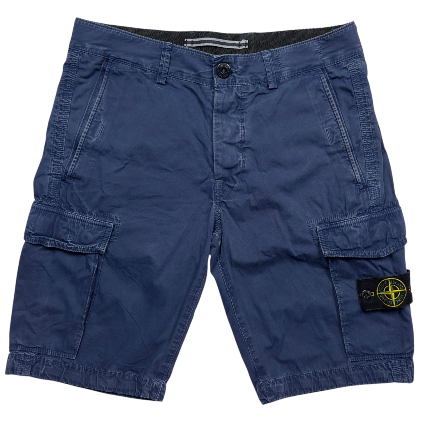S/S 16 Stone Island Slim Fit Cargo Shorts - Blue