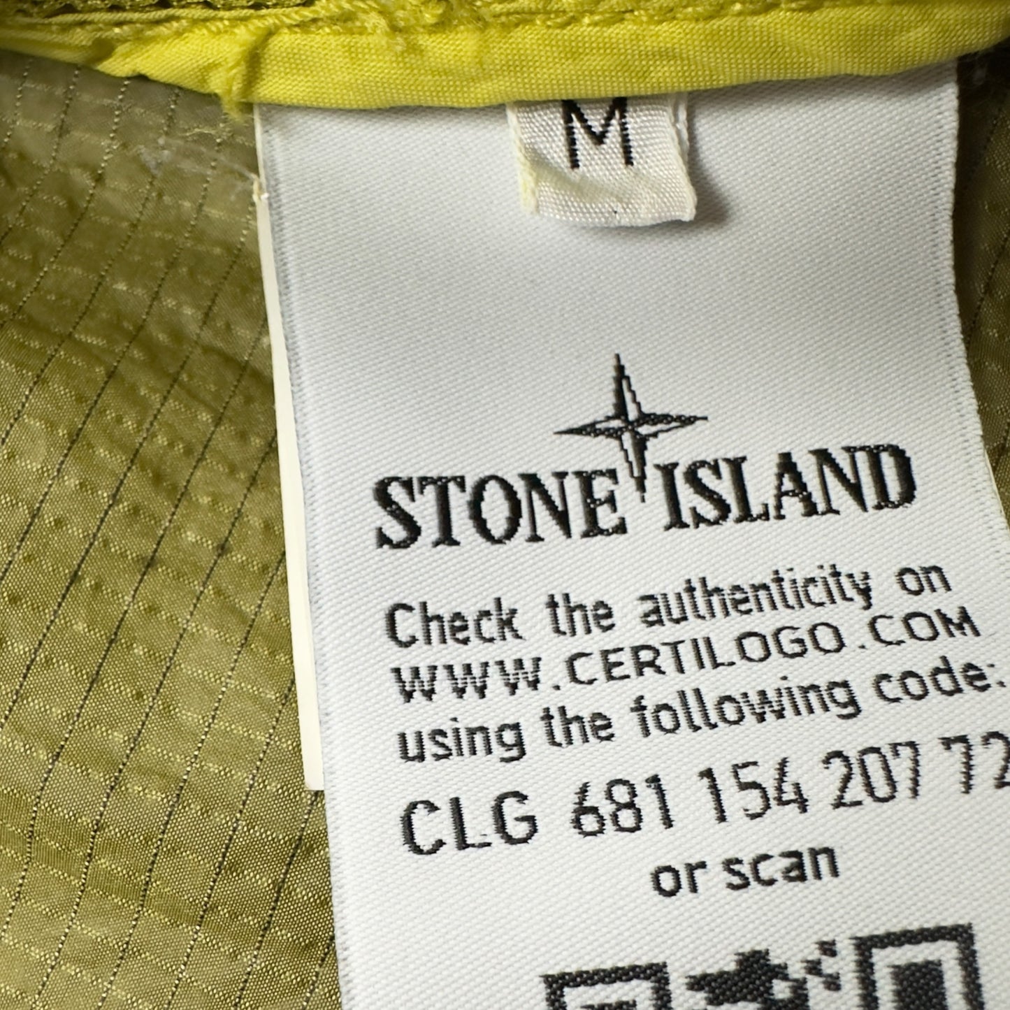 S/S 19 Stone Island Nylon Metal Watro Ripstop Windbreaker Jacket - Yellow