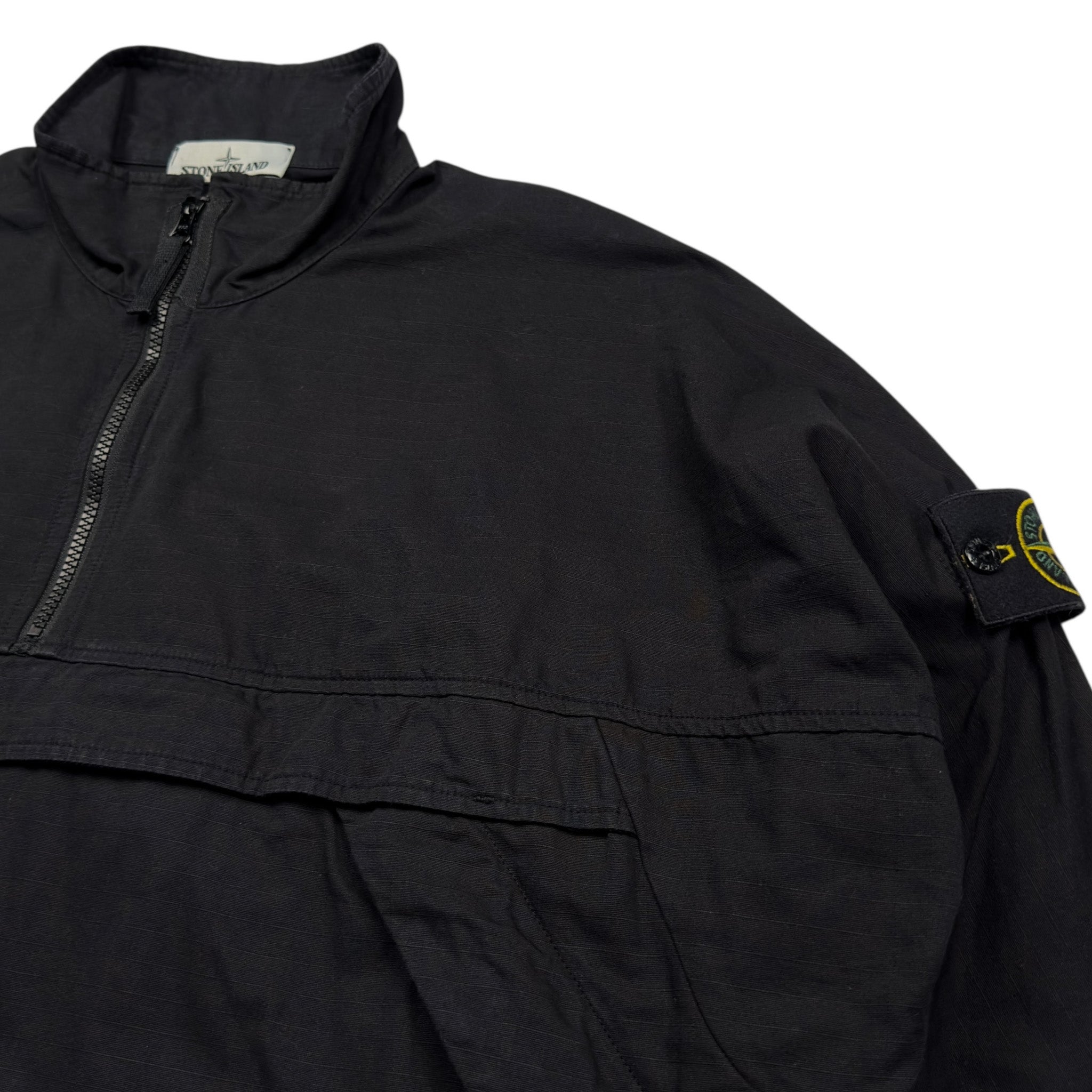A/W 20 Stone Island Quarter Zip Ripstop Smock - Black – Dans A/W 20 Stone Island Quarter Zip Ripstop Smock - Black – Dans
