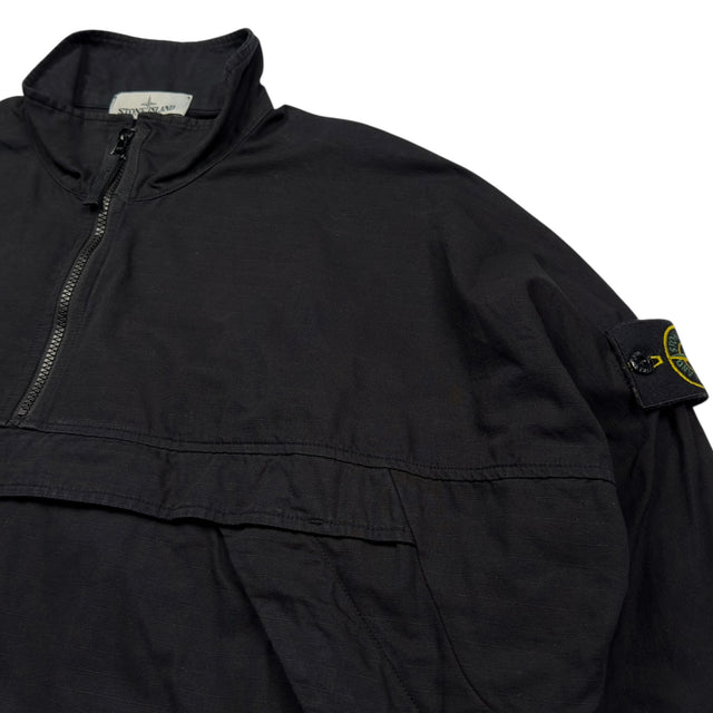 A/W 20 Stone Island Quarter Zip Ripstop Smock - Black