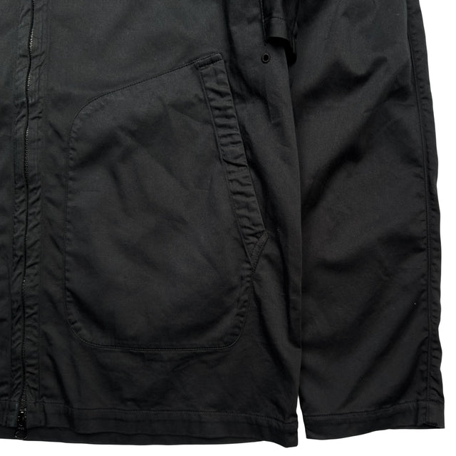 S/S 22 Stone Island Ghost Stretch Cotton Overshirt - Black