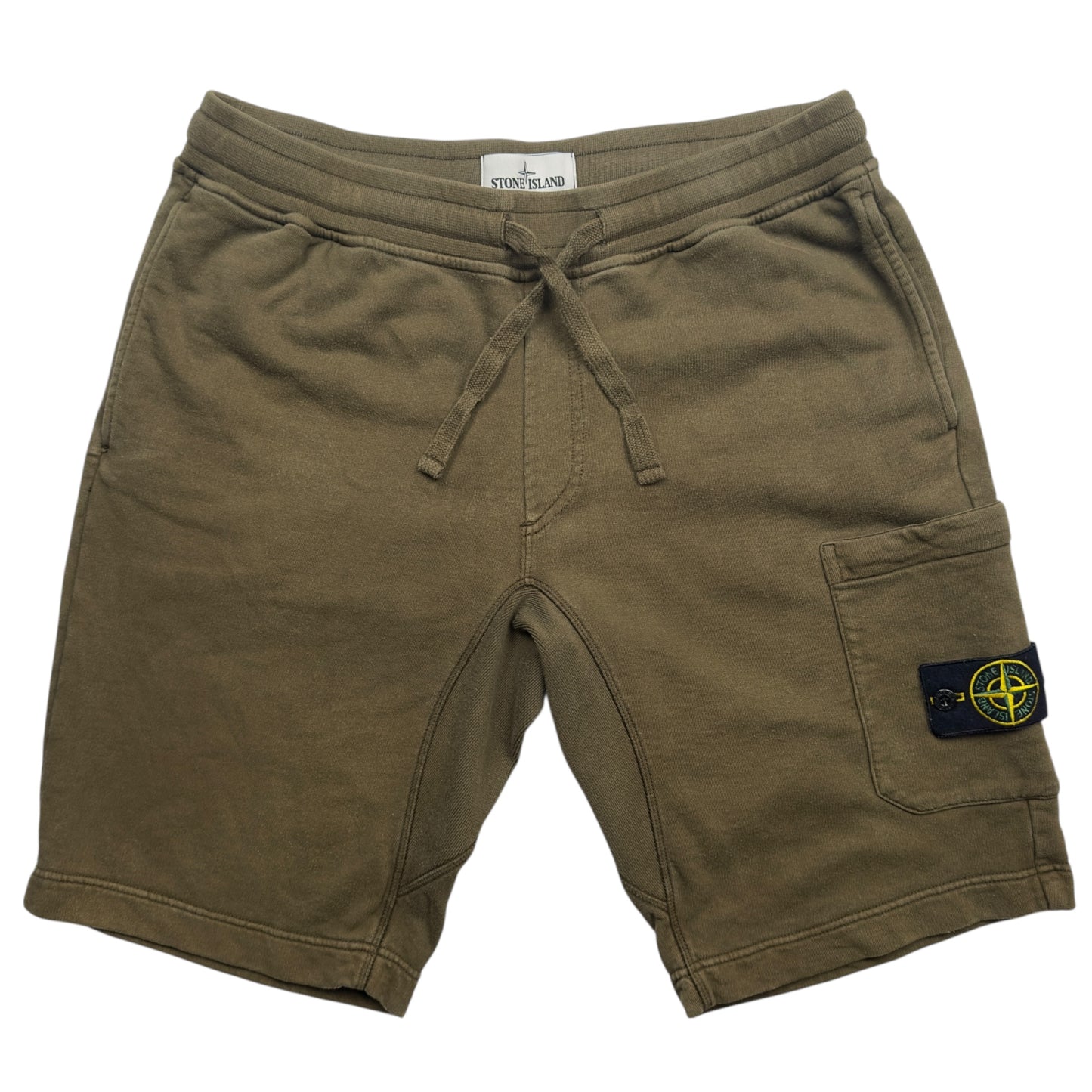 S/S 18 Stone Island Cotton Sweat Shorts - Olive Green