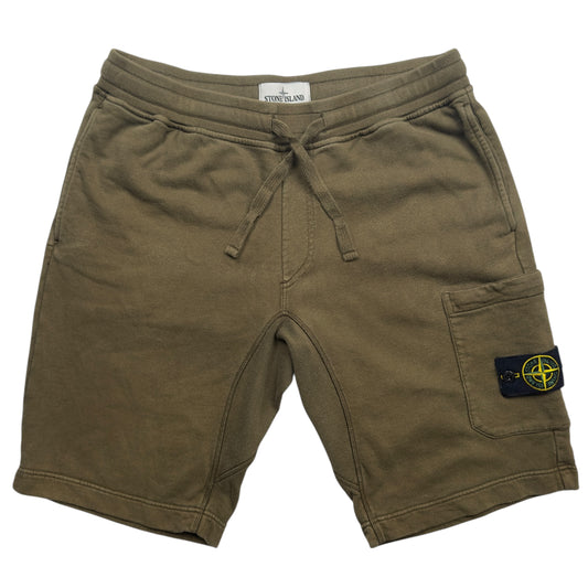 S/S 18 Stone Island Cotton Sweat Shorts - Olive Green