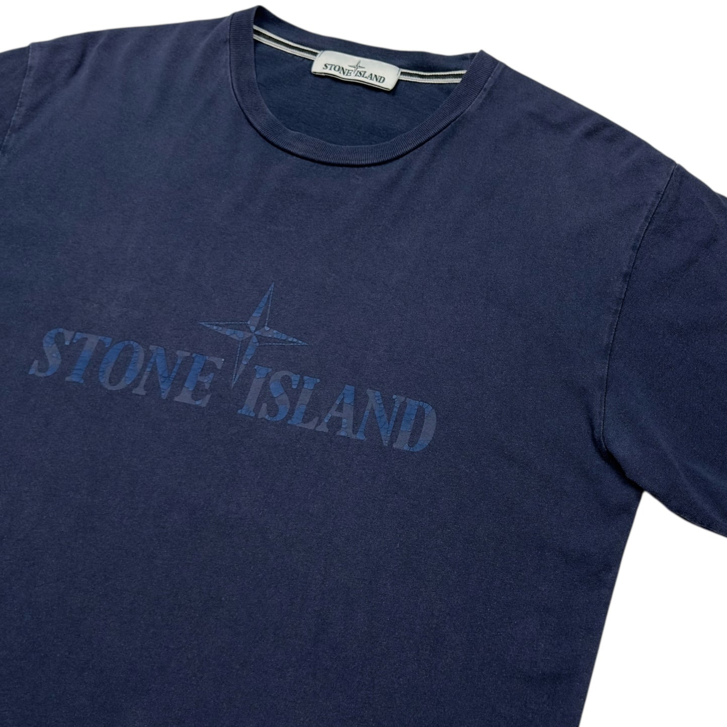 A/W 17 Stone Island Camo Print T-Shirt - Navy