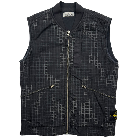 A/W 17 Stone Island Full Compact Rip Stop SI Check Grid Camo Gilet