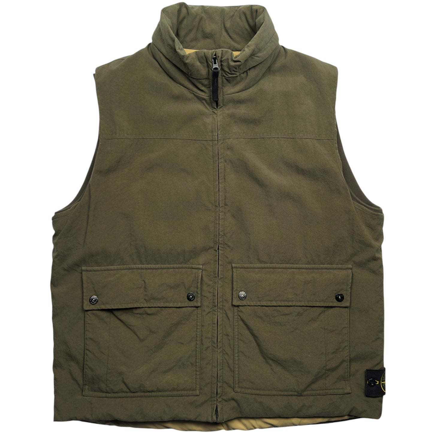 A/W 12 Stone Island Reps Nylon Down Gilet - Olive Green