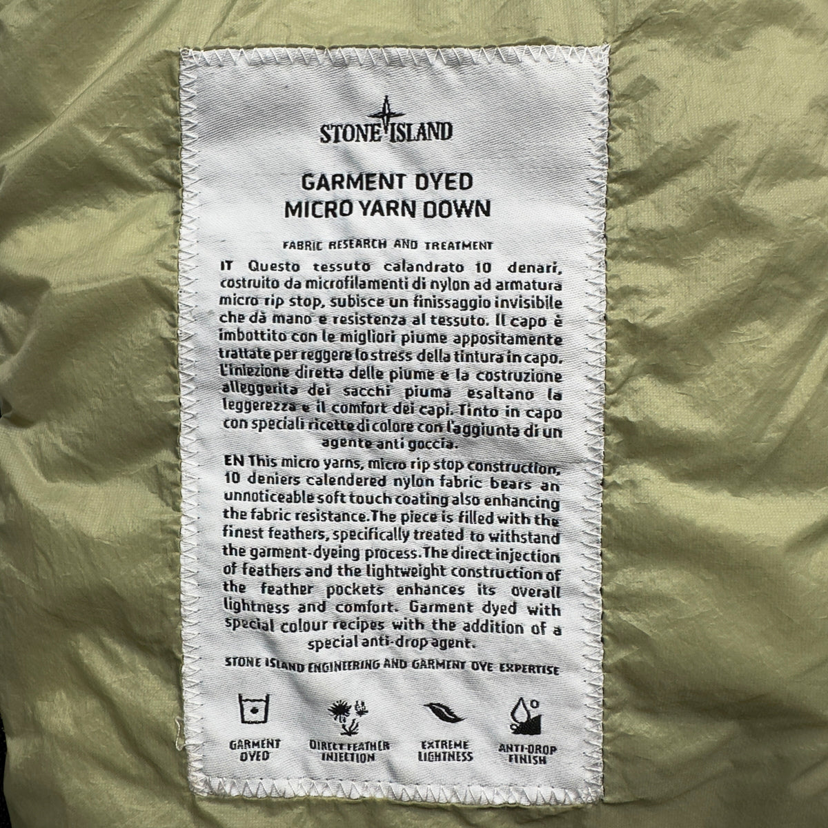 A/W 17 Stone Island Micro Yarn Down Puffer Jacket