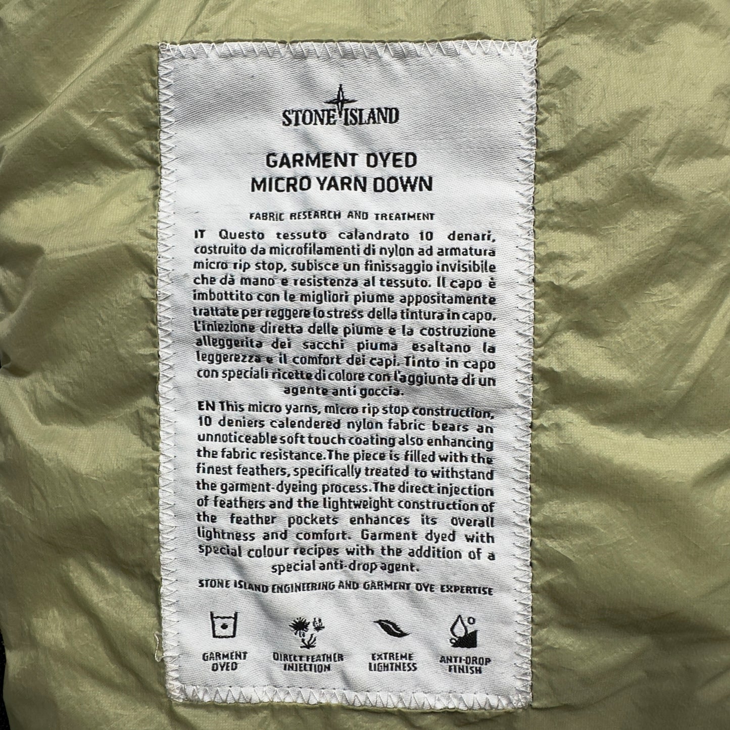 A/W 17 Stone Island Micro Yarn Down Puffer Jacket