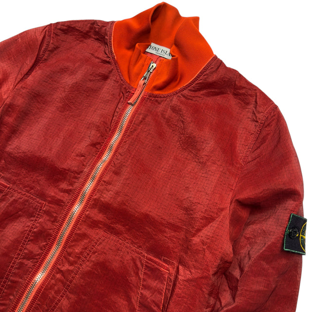 S/S 10 Stone Island Screen Carbon Silk Bomber Jacket