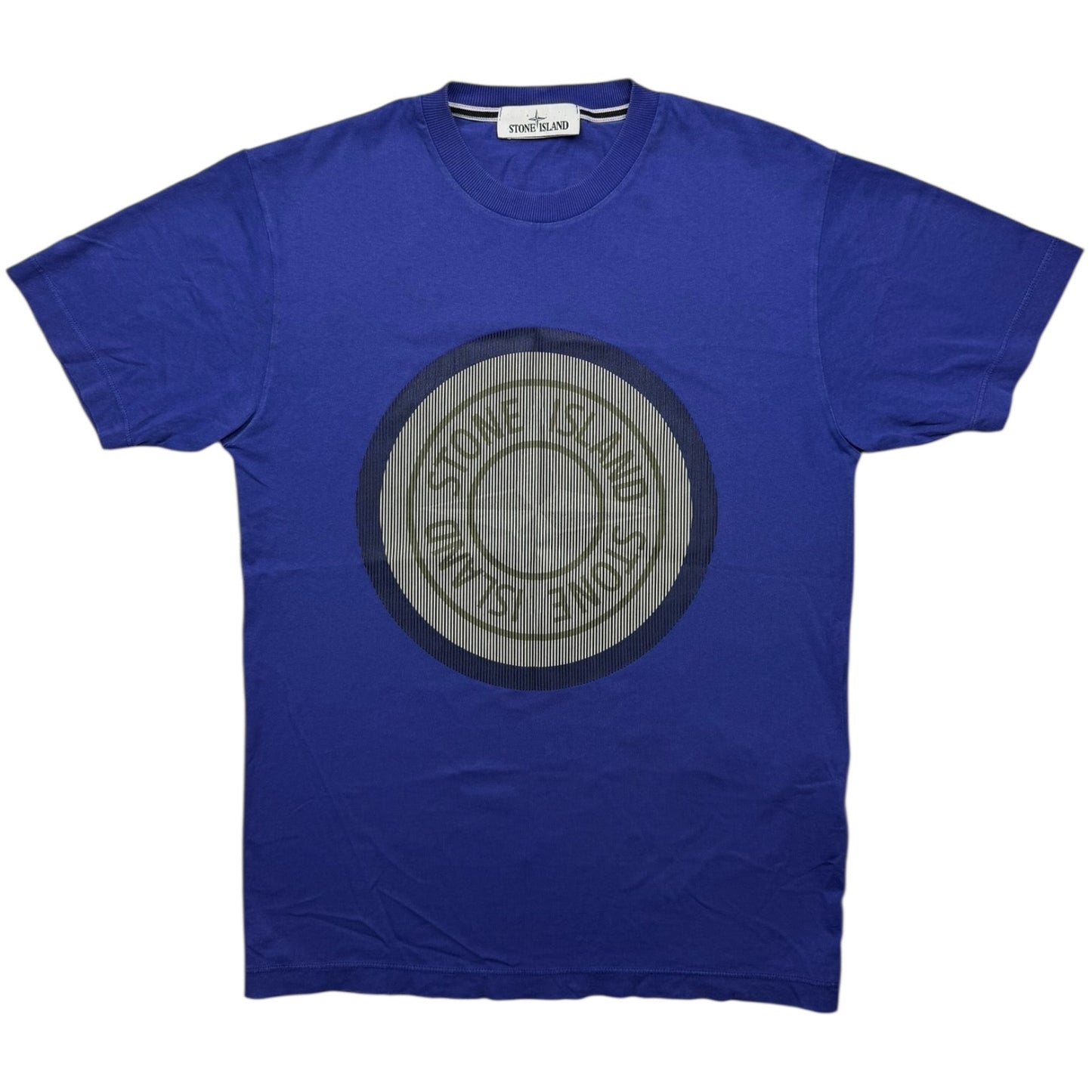 A/W 21 Stone Island 'Lenticular Two' Rubber 3D Logo T-Shirt - Blue