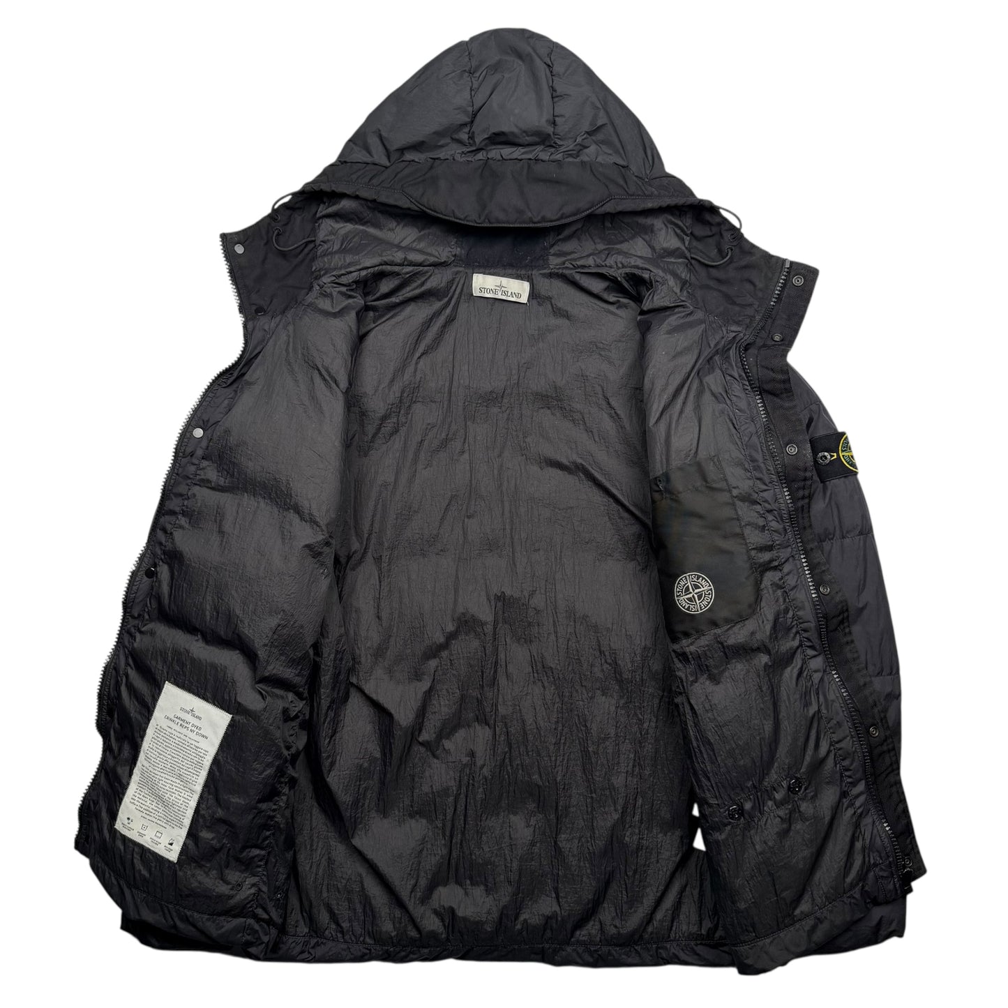 A/W 16 Stone Island Crinkle Reps NY Down Puffer Jacket - Black