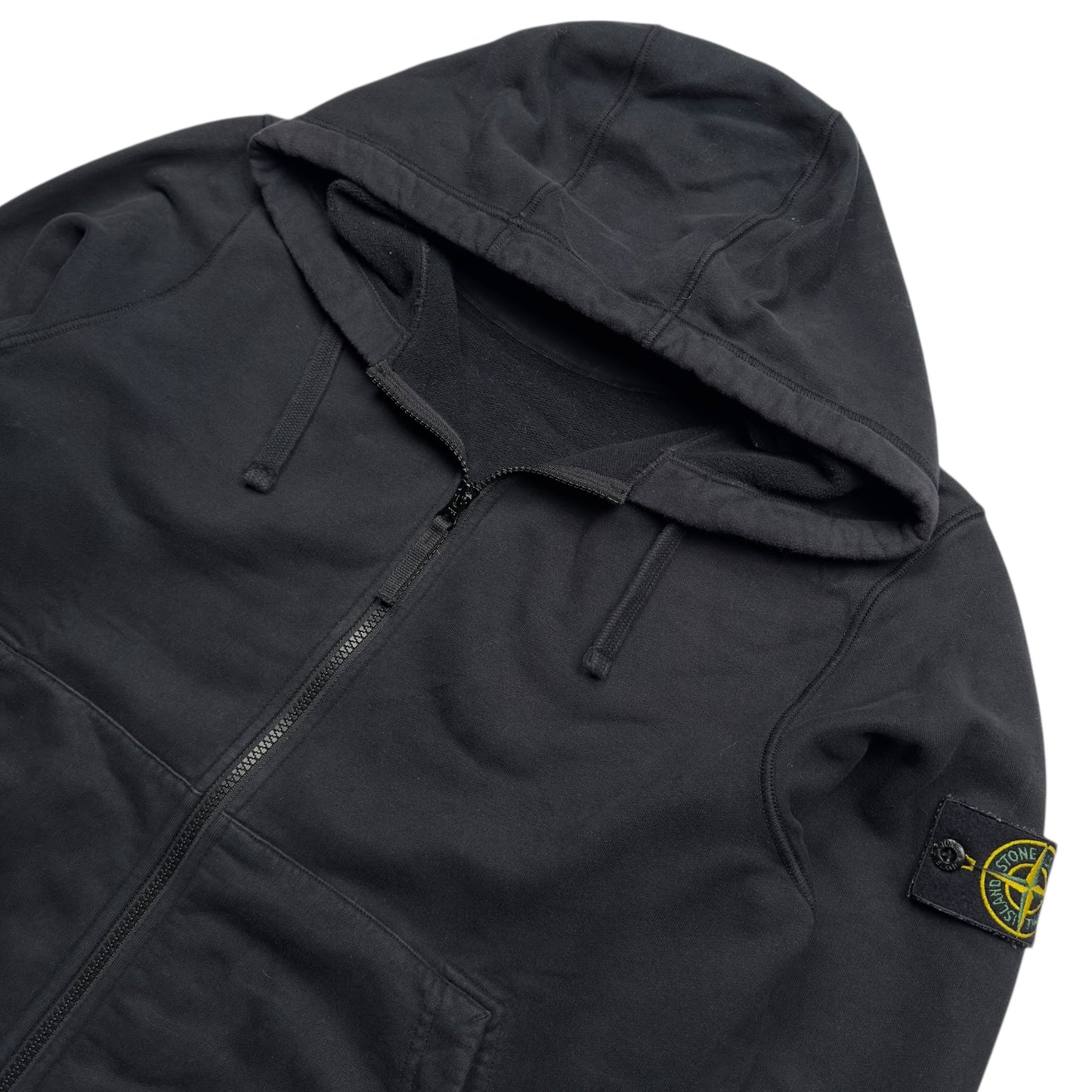 A/W 22 Stone Island Full Zip Hoodie - Black