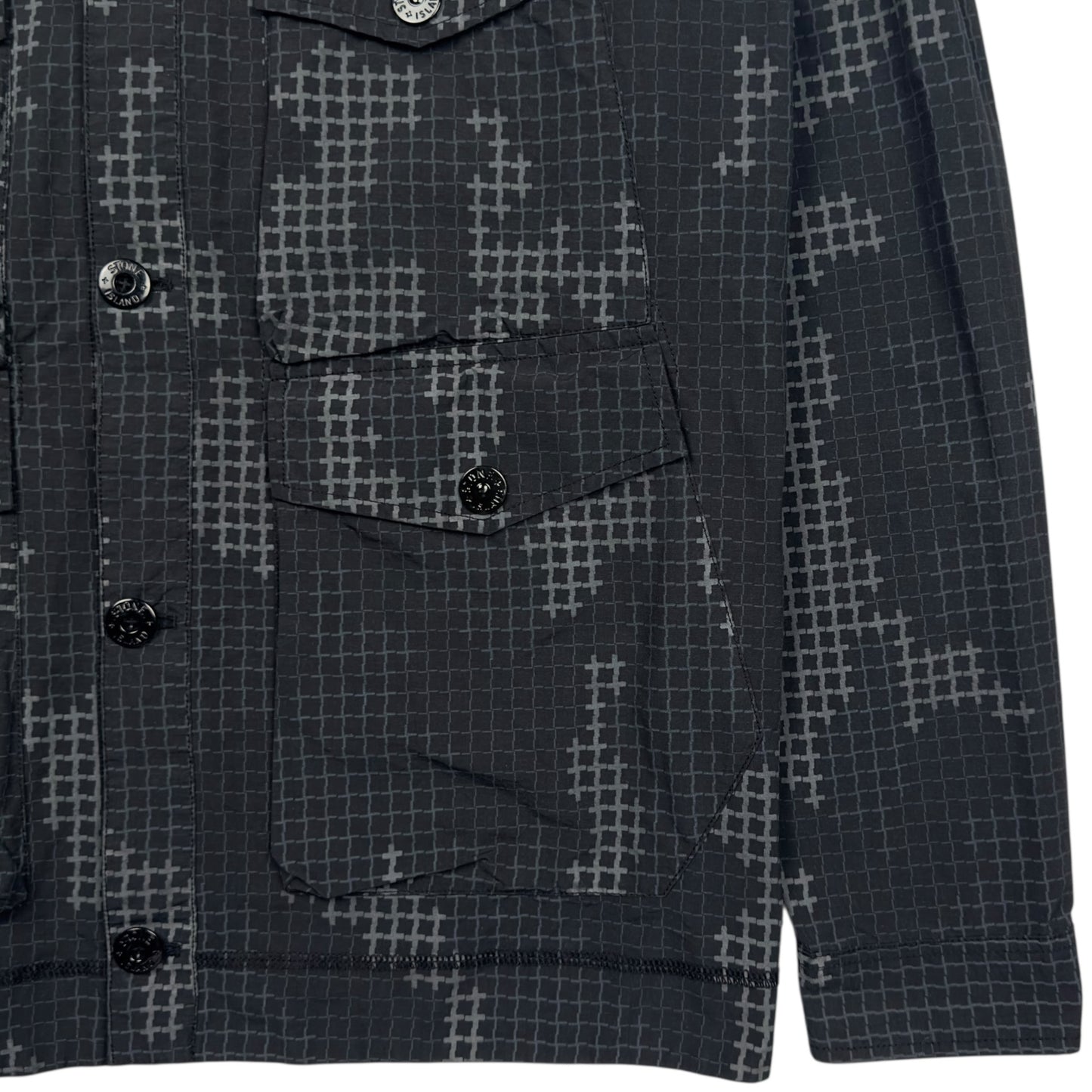 A/W 17 Stone Island Grid Check Camo Overshirt