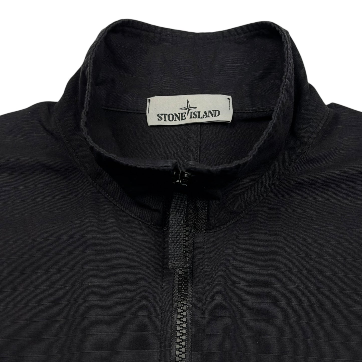 A/W 20 Stone Island Quarter Zip Ripstop Smock - Black