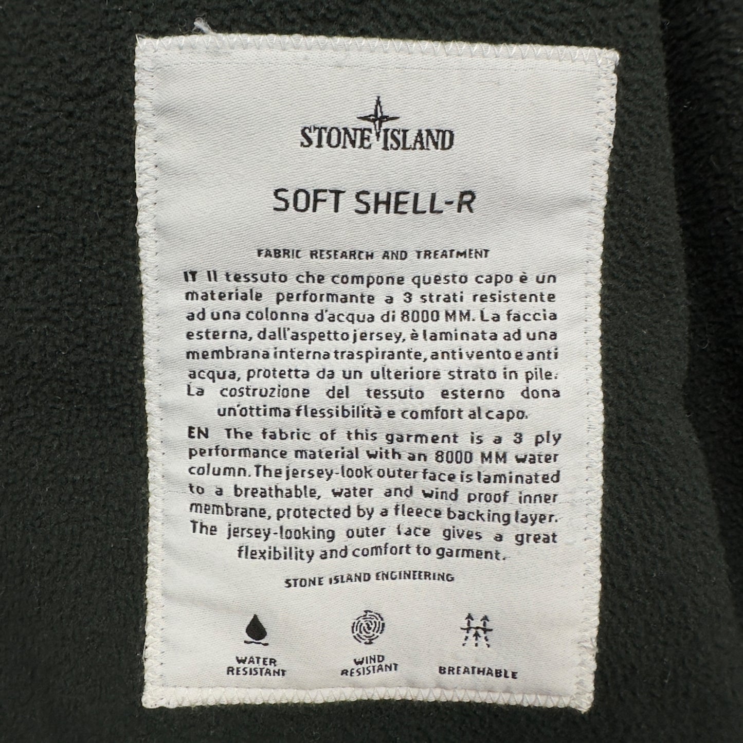 A/W 16 Stone Island Soft Shell R Jacket - Dark Green