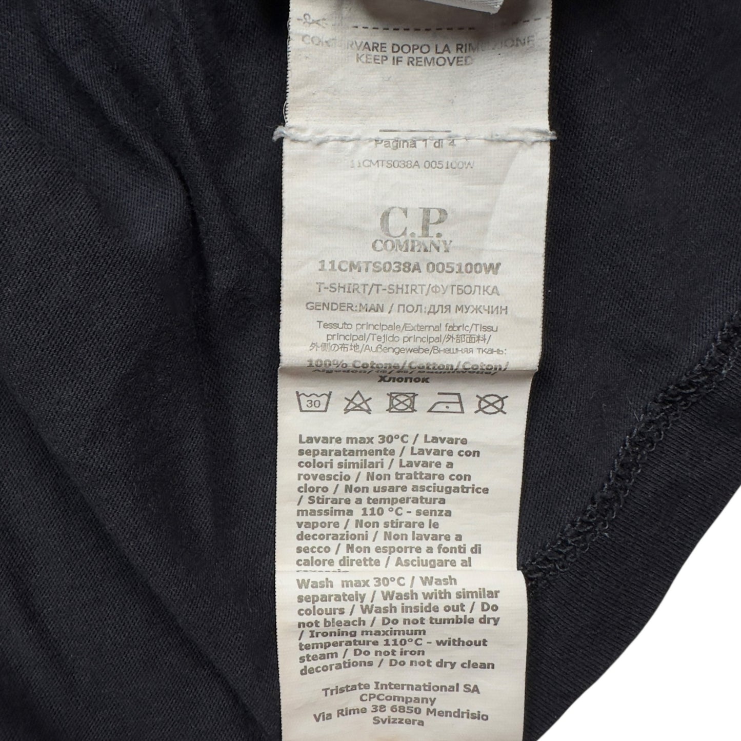 C.P. Company Big Stitch Logo T-Shirt - Navy