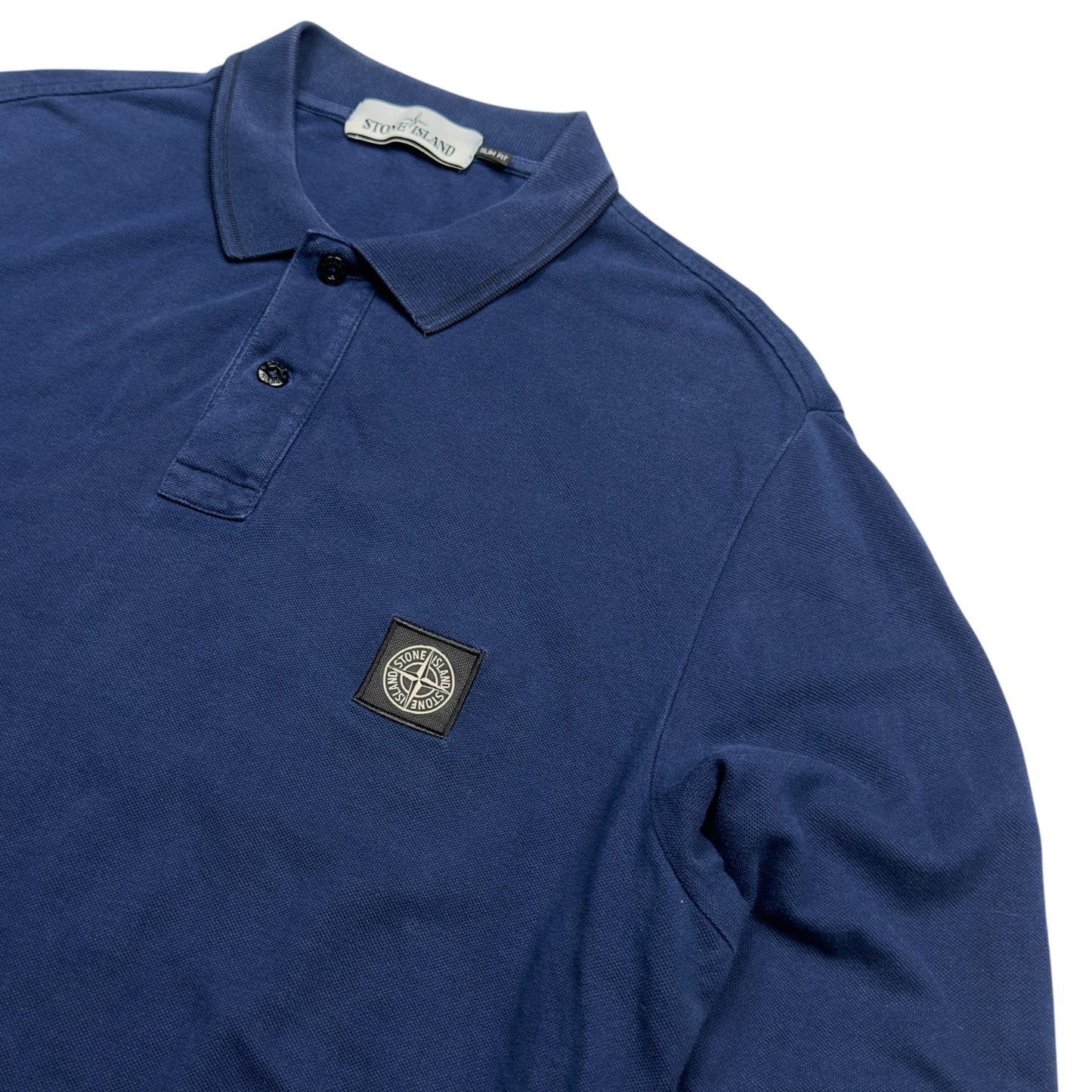Stone Island Long Sleeve Polo Shirt - Navy