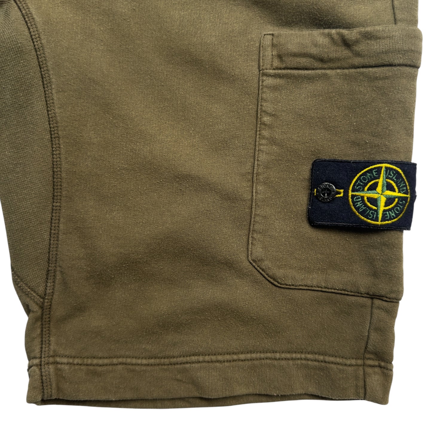 S/S 18 Stone Island Cotton Sweat Shorts - Olive Green