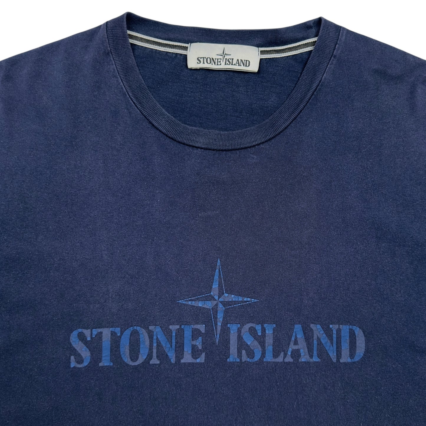 A/W 17 Stone Island Camo Print T-Shirt - Navy