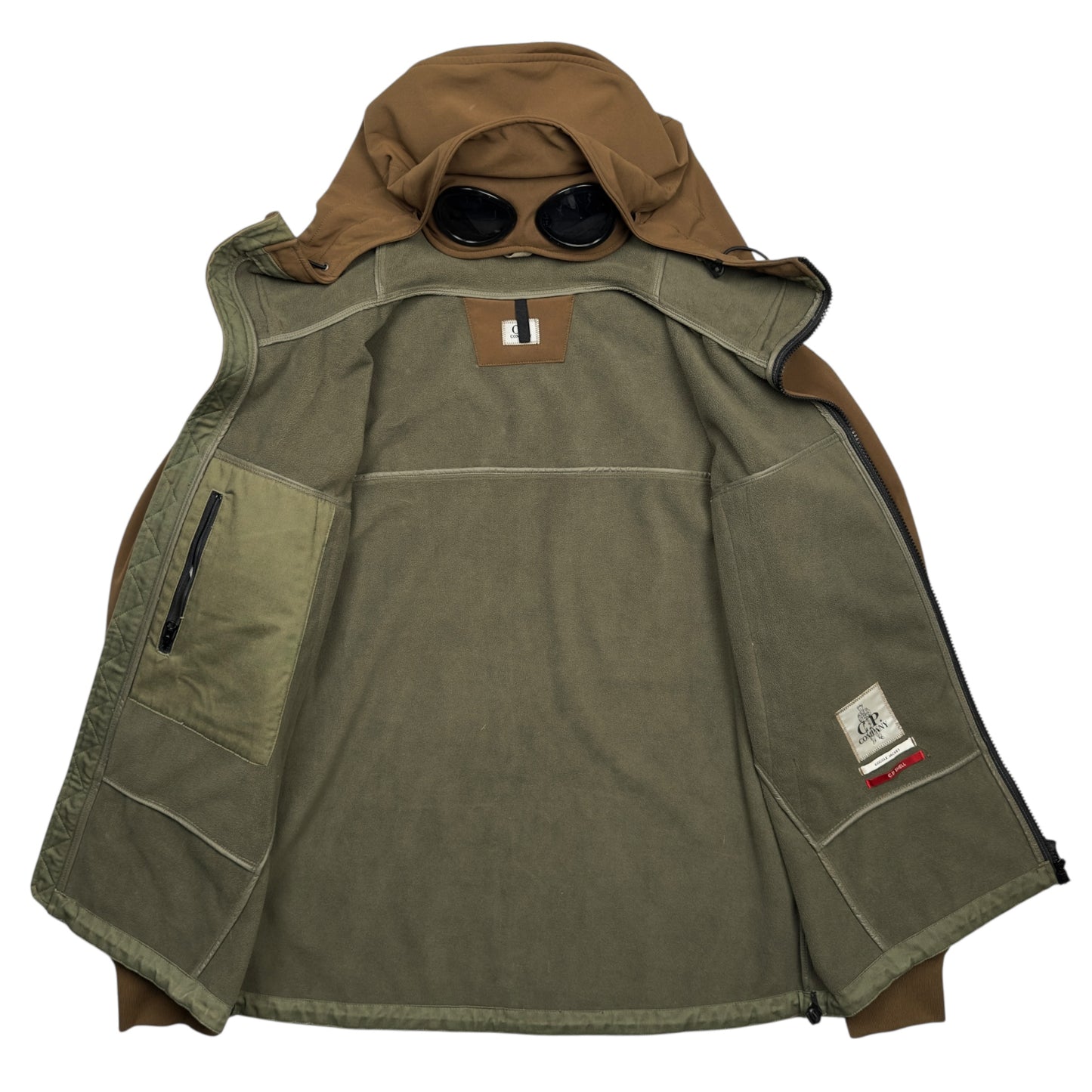 C.P. Company Soft Shell Goggle Jacket - Brown